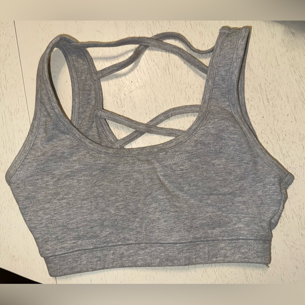 Forever 21 Heather Gray Women's Strappy Sports Bra